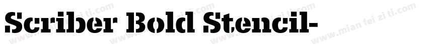Scriber Bold Stencil字体转换